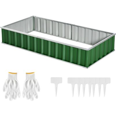Outsunny Carré potager de jardin modulable, montage sans outils, gants fournis 174 x 90 x 30 cm acier galvanisé vert - Publicité Outsunny Carré potager de jardin modulable, montage sans outils, gants fournis 174 x 90 x 30 cm acier galvanisé vert - Publicité