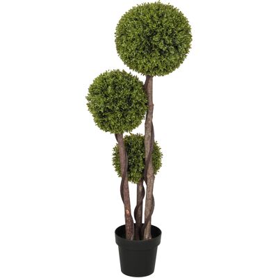 HOMCOM Buis Artificiel, Plante Artificielle, aspect réaliste, Extérieur, Vert + Noir - Publicité HOMCOM Buis Artificiel, Plante Artificielle, aspect réaliste, Extérieur, Vert + Noir - Publicité