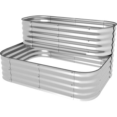 Jardin surélevé Outsunny, 2 niveaux, argent - Jardin - Publicité Jardin surélevé Outsunny, 2 niveaux, argent - Jardin - Publicité