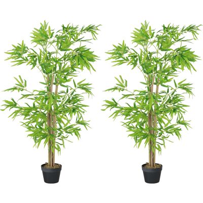 Bambou Artificiel Outsunny 1,5 m - Plante Réaliste Intérieur/Extérieur - Publicité Bambou Artificiel Outsunny 1,5 m - Plante Réaliste Intérieur/Extérieur - Publicité