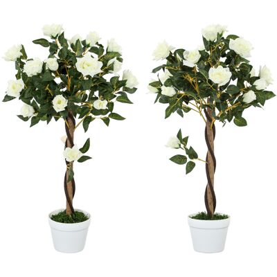 Outsunny Arbre artificiel, Plante artificielle dans un pot en ciment, Plante artificielle - Publicité Outsunny Arbre artificiel, Plante artificielle dans un pot en ciment, Plante artificielle - Publicité