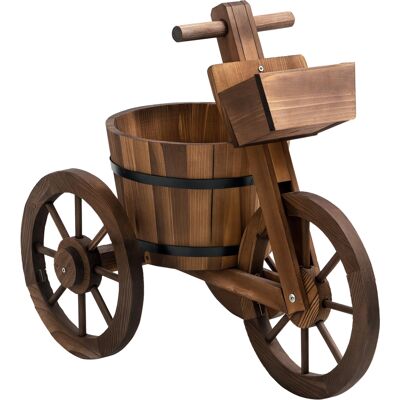 Outsunny Porte Plante Tricycle - étagère de Pots de Fleurs - jardinière dim. 52L x 31l x 45H cm - Bois de Sapin - Publicité Outsunny Porte Plante Tricycle - étagère de Pots de Fleurs - jardinière dim. 52L x 31l x 45H cm - Bois de Sapin - Publicité