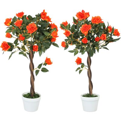 Outsunny Plante Artificielle de Camélia de 21 Fleurs avec Pot Rempli de Ciment et Mousse, Ø18x90 cm, Orange - Publicité Outsunny Plante Artificielle de Camélia de 21 Fleurs avec Pot Rempli de Ciment et Mousse, Ø18x90 cm, Orange - Publicité