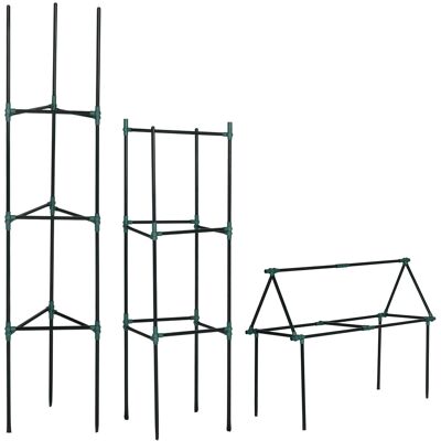 Outsunny Support de croissance, Ensemble de 3, Treillis de plantation, design modulaire, pour extérieur et intérieur, Acier, vert, 38 x 38 x 182 cm - Publicité Outsunny Support de croissance, Ensemble de 3, Treillis de plantation, design modulaire, pour extérieur et intérieur, Acier, vert, 38 x 38 x 182 cm - Publicité