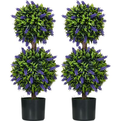 HOMCOM Ensemble de 2 plantes artificielles, plante artificielle résistante aux UV dans un pot de fleurs, plante d'intérieur de 70 cm pour salon, jardin - Publicité HOMCOM Ensemble de 2 plantes artificielles, plante artificielle résistante aux UV dans un pot de fleurs, plante d'intérieur de 70 cm pour salon, jardin - Publicité