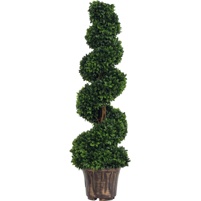 Outsunny Plante Artificielle topiaire Buis Arbre Artificiel en Forme de Spirale dim. Ø 32 x 120H cm Vert - Publicité Outsunny Plante Artificielle topiaire Buis Arbre Artificiel en Forme de Spirale dim. Ø 32 x 120H cm Vert - Publicité