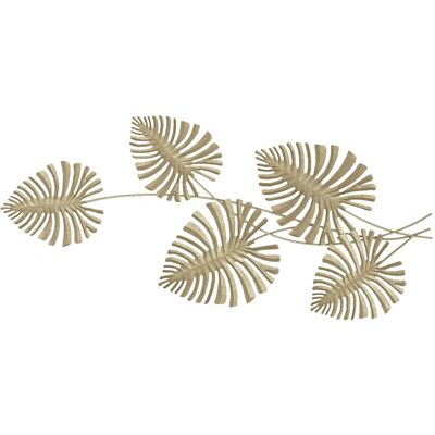 HOMCOM Sculpture Murale à 5 Feuilles de Monstera en Métal Doré avec Accessoires de Montage Inclus, 83x2,5x39 cm - Publicité HOMCOM Sculpture Murale à 5 Feuilles de Monstera en Métal Doré avec Accessoires de Montage Inclus, 83x2,5x39 cm - Publicité