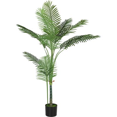 HOMCOM Plante artificielle intérieure 150 cm, palmier arbre artificiel avec pot en plastique et flocage, vert - Publicité HOMCOM Plante artificielle intérieure 150 cm, palmier arbre artificiel avec pot en plastique et flocage, vert - Publicité