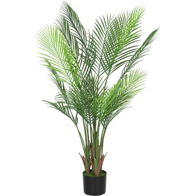 HOMCOM Plante artificielle intérieure 120 cm, palmier arbre artificiel avec pot en plastique et flocage, vert - Publicité HOMCOM Plante artificielle intérieure 120 cm, palmier arbre artificiel avec pot en plastique et flocage, vert - Publicité
