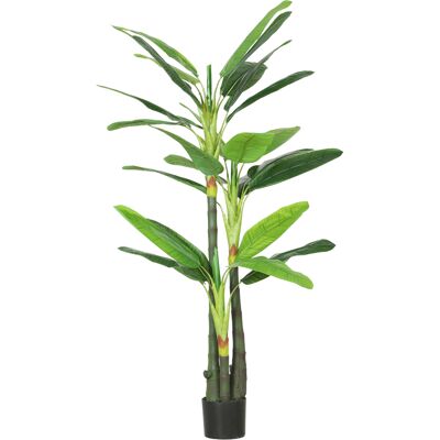 HOMCOM Bananier Artificiel Plante Factice avec 18 Feuilles, 180 cm, Vert - Publicité HOMCOM Bananier Artificiel Plante Factice avec 18 Feuilles, 180 cm, Vert - Publicité