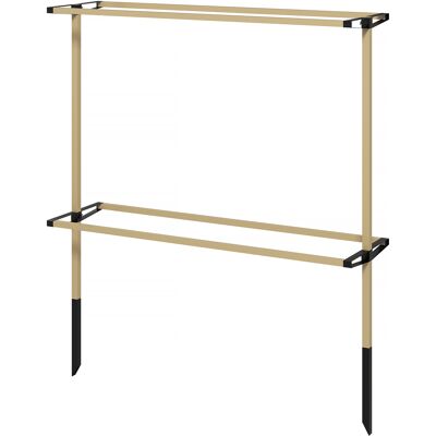 Outsunny Treillis de jardin métallique flexible pour baies : framboises, mûres & myrtilles – treillis extensible - Publicité Outsunny Treillis de jardin métallique flexible pour baies : framboises, mûres & myrtilles – treillis extensible - Publicité