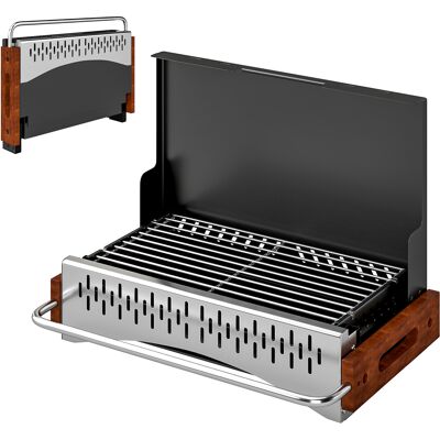 Outsunny Barbecue à charbon pliable Barbecue portable 50,5x34x33 cm avec bac à charbon amovible pour camping pique-nique noir - Publicité Outsunny Barbecue à charbon pliable Barbecue portable 50,5x34x33 cm avec bac à charbon amovible pour camping pique-nique noir - Publicité