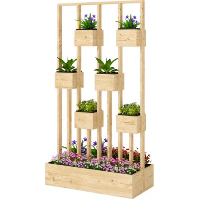 Outsunny Bac surélevé avec treillis et paniers, jardinière en bois, 90 x 45 x 170 cm - Publicité Outsunny Bac surélevé avec treillis et paniers, jardinière en bois, 90 x 45 x 170 cm - Publicité