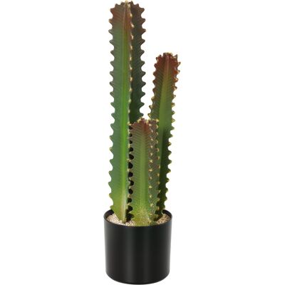 HOMCOM Cactus artificiel 66 cm plante décorative avec pot et 3 feuilles pour décoration intérieure vert - Publicité HOMCOM Cactus artificiel 66 cm plante décorative avec pot et 3 feuilles pour décoration intérieure vert - Publicité