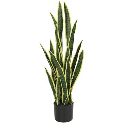 Outsunny Sanseveria artificielle en pot pour extérieur et intérieur avec 21 feuilles modelables, Ø20x90 cm - Publicité Outsunny Sanseveria artificielle en pot pour extérieur et intérieur avec 21 feuilles modelables, Ø20x90 cm - Publicité