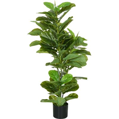 HOMCOM Plante artificielle Ficus, 110 cm de hauteur avec 90 feuilles & pot pour salon - Publicité HOMCOM Plante artificielle Ficus, 110 cm de hauteur avec 90 feuilles & pot pour salon - Publicité