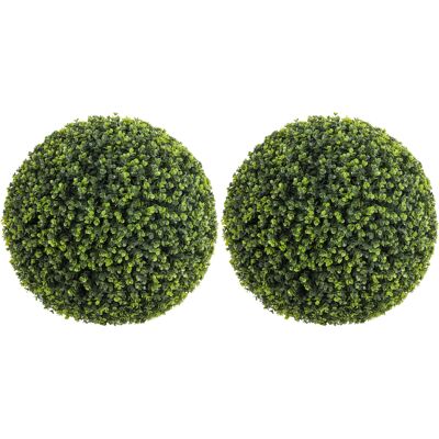 HOMCOM Boules d'eucalyptus artificielles 52 cm en lot de 2, plantes déco résistantes aux UV avec 1086 feuilles pour intérieur et extérieur - Publicité HOMCOM Boules d'eucalyptus artificielles 52 cm en lot de 2, plantes déco résistantes aux UV avec 1086 feuilles pour intérieur et extérieur - Publicité