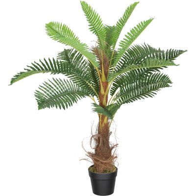 HOMCOM Palmier Artificiel palmier 100 cm avec 21 Feuilles en PEVA, Plante Décorative avec Pot en Plastique, Vert - Publicité HOMCOM Palmier Artificiel palmier 100 cm avec 21 Feuilles en PEVA, Plante Décorative avec Pot en Plastique, Vert - Publicité