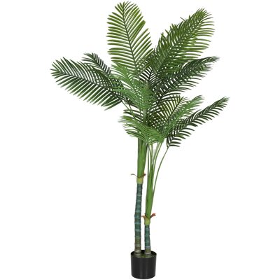 HOMCOM Plante artificielle intérieure 180 cm, palmier Areca arbre artificiel avec pot en plastique et flocage, vert - Publicité HOMCOM Plante artificielle intérieure 180 cm, palmier Areca arbre artificiel avec pot en plastique et flocage, vert - Publicité