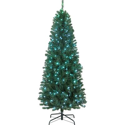 HOMCOM Sapin de Noël artificiel 180 cm, arbre de Noël, lumières LED synchronisées colorées et télécommande, 899 pointes, vert - Publicité HOMCOM Sapin de Noël artificiel 180 cm, arbre de Noël, lumières LED synchronisées colorées et télécommande, 899 pointes, vert - Publicité