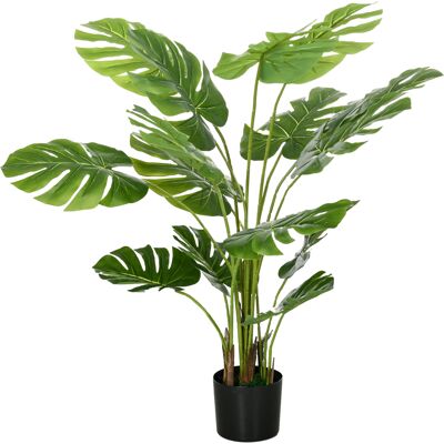HOMCOM Plante artificielle arbre artificiel monstera deliciosa avec pot inclus hauteur 120 cm intérieure vert - Publicité HOMCOM Plante artificielle arbre artificiel monstera deliciosa avec pot inclus hauteur 120 cm intérieure vert - Publicité