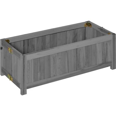 Outsunny Carré Potager de jardin pliable en Bois massif, Jardinière Surélevé 70 x 30 x 25 cm pour Jardin Balcon Terrasse gris - Publicité Outsunny Carré Potager de jardin pliable en Bois massif, Jardinière Surélevé 70 x 30 x 25 cm pour Jardin Balcon Terrasse gris - Publicité