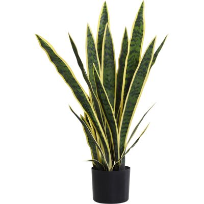 Outsunny Plante Artificielle Sansevieria 77 cm avec 21 Feuilles Ajustables et Pot, Facile à Nettoyer, pour Bureau, Chambre, Vert - Publicité Outsunny Plante Artificielle Sansevieria 77 cm avec 21 Feuilles Ajustables et Pot, Facile à Nettoyer, pour Bureau, Chambre, Vert - Publicité