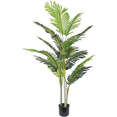 Outsunny Palmier artificiel hauteur 150 cm arbre artificiel décoration plastique fil de fer pot inclus vert aosom france - Publicité Outsunny Palmier artificiel hauteur 150 cm arbre artificiel décoration plastique fil de fer pot inclus vert aosom france - Publicité