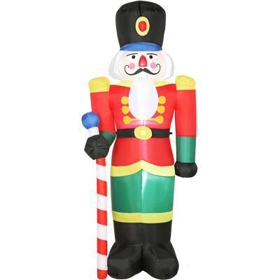 Outsunny Soldat casse-noisette gonflable de Noël 245 CM avec lumières LED et sceptre, intérieur et extérieur, multicolore - Publicité Outsunny Soldat casse-noisette gonflable de Noël 245 CM avec lumières LED et sceptre, intérieur et extérieur, multicolore - Publicité