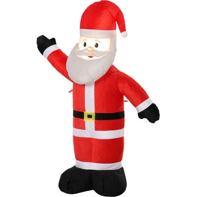 Outsunny Père Noël Gonflable de Noël 150 cm avec Finition Veloutée Sac de Rangement Décoration de Noël pour Extérieur - Publicité Outsunny Père Noël Gonflable de Noël 150 cm avec Finition Veloutée Sac de Rangement Décoration de Noël pour Extérieur - Publicité