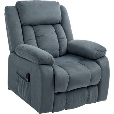 HOMCOM Fauteuil avec Aide à la Levée, Fauteuil inclinable avec Télécommande et Poches Latérales, Gris - Publicité HOMCOM Fauteuil avec Aide à la Levée, Fauteuil inclinable avec Télécommande et Poches Latérales, Gris - Publicité