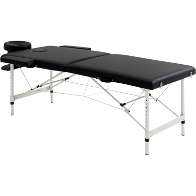 HOMCOM Table de massage pliable portable + housse de transport charge max. 225 Kg hauteur réglable 185 x 70 cm noir - Publicité HOMCOM Table de massage pliable portable + housse de transport charge max. 225 Kg hauteur réglable 185 x 70 cm noir - Publicité