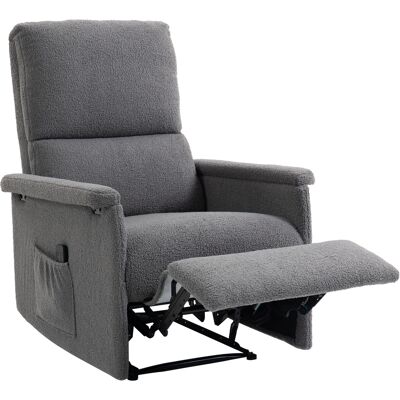 HOMCOM Fauteuil de massage inclinable, fauteuil de relaxation, dossier réglable, large assise, repose-pied, 69x84x99cm, gris - Publicité HOMCOM Fauteuil de massage inclinable, fauteuil de relaxation, dossier réglable, large assise, repose-pied, 69x84x99cm, gris - Publicité