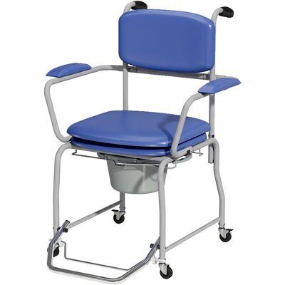 HOMCOM Chaise de douche à roulettes, Fauteuil confortable rembourré avec accoudoirs rabattables - Publicité HOMCOM Chaise de douche à roulettes, Fauteuil confortable rembourré avec accoudoirs rabattables - Publicité