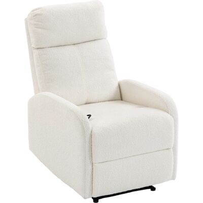 HOMCOM Fauteuil Relax Inclinable, Fauteuil de Relaxation en Peluche Teddy, Assise à Ressorts, Accoudoirs Rembourrés, Crème - Publicité HOMCOM Fauteuil Relax Inclinable, Fauteuil de Relaxation en Peluche Teddy, Assise à Ressorts, Accoudoirs Rembourrés, Crème - Publicité