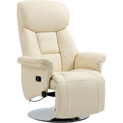 HOMCOM Fauteuil de relaxation inclinable pivotant repose-pied réglable, jusqu'à 150 kg, pour salon, chambre, home cinéma, crème - Publicité HOMCOM Fauteuil de relaxation inclinable pivotant repose-pied réglable, jusqu'à 150 kg, pour salon, chambre, home cinéma, crème - Publicité