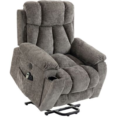 HOMCOM Fauteuil relax Fauteuil TV avec releveur, massage & chaleur, fauteuil pour seniors avec assise large et profonde, port USB - Publicité HOMCOM Fauteuil relax Fauteuil TV avec releveur, massage & chaleur, fauteuil pour seniors avec assise large et profonde, port USB - Publicité