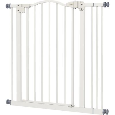 Pawhut Porte pour Chiens Blanche Réglable - Porte pour Chiens - Publicité Pawhut Porte pour Chiens Blanche Réglable - Porte pour Chiens - Publicité