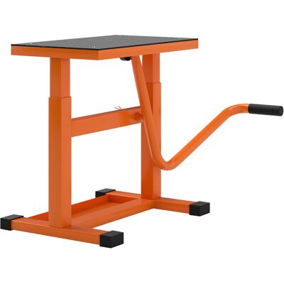 DURHAND Cavalletto Alzamoto max 150 kg en Métal avec Superficie en Caoutchouc et Manivelle, 48x34x43 cm, Orange - Publicité DURHAND Cavalletto Alzamoto max 150 kg en Métal avec Superficie en Caoutchouc et Manivelle, 48x34x43 cm, Orange - Publicité