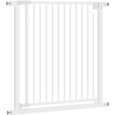 PawHut Barrière de sécurité chien extensible, largeur réglable de 76-80 cm, barrière d'escalier à fixation par pression, blanc - Publicité PawHut Barrière de sécurité chien extensible, largeur réglable de 76-80 cm, barrière d'escalier à fixation par pression, blanc - Publicité