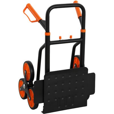 DURHAND Diable d'escalier pliable 120 kg 6 roues, diable demenagement en acier avec cordes télescopiques, 44x38x106,5cm, orange - Publicité DURHAND Diable d'escalier pliable 120 kg 6 roues, diable demenagement en acier avec cordes télescopiques, 44x38x106,5cm, orange - Publicité