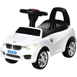 HOMCOM Porteur enfants voiture, véhicule à pousser avec coffre à jouets, klaxon, phares et musique, 63,5 x 28 x 36 cm, blanc - Publicité HOMCOM Porteur enfants voiture, véhicule à pousser avec coffre à jouets, klaxon, phares et musique, 63,5 x 28 x 36 cm, blanc - Publicité