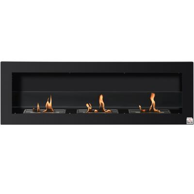 HOMCOM Cheminée bioéthanol insert cheminée encastrable 3 brûleurs 3 L au total, environ 3 h de durée de combustion 120L x 15l x 40H cm Aosom France - Publicité HOMCOM Cheminée bioéthanol insert cheminée encastrable 3 brûleurs 3 L au total, environ 3 h de durée de combustion 120L x 15l x 40H cm Aosom France - Publicité