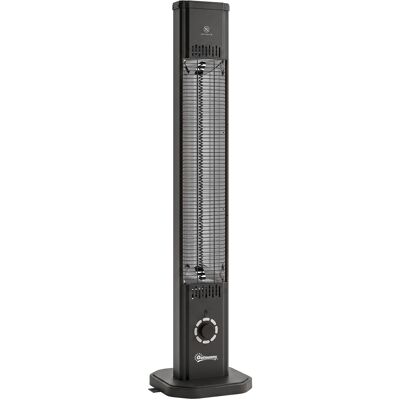 Outsunny Radiateur Infrarouge sur Pied ou Mural 2000 W, IP65, Télécommande, 8 Niveaux, Minuterie, Housse, 30,5x25x104,6cm, Noir - Publicité Outsunny Radiateur Infrarouge sur Pied ou Mural 2000 W, IP65, Télécommande, 8 Niveaux, Minuterie, Housse, 30,5x25x104,6cm, Noir - Publicité