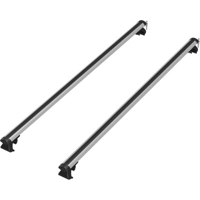 HOMCOM Barres de toit de voiture verrouillables 2 clés fournies alliage d'aluminium 125 x 5,5 x 7 cm argenté et noir - Publicité HOMCOM Barres de toit de voiture verrouillables 2 clés fournies alliage d'aluminium 125 x 5,5 x 7 cm argenté et noir - Publicité