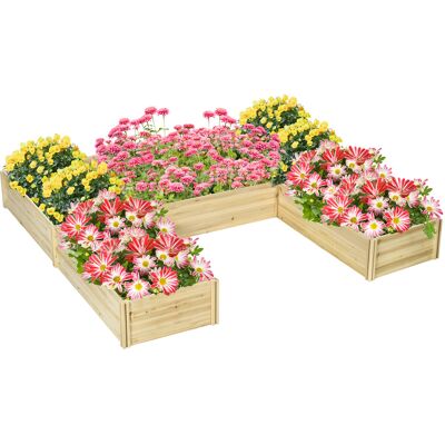 Outsunny Jardinière de jardin lot de 5 potager de jardin transformable bac à fleurs d'extérieur en bois de sapin pré-huilé Aosom France - Publicité Outsunny Jardinière de jardin lot de 5 potager de jardin transformable bac à fleurs d'extérieur en bois de sapin pré-huilé Aosom France - Publicité