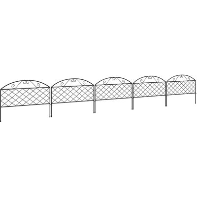 Outsunny - 5-Panel Fence - 3.05m - Revêtement poudré - Fence - Publicité Outsunny - 5-Panel Fence - 3.05m - Revêtement poudré - Fence - Publicité