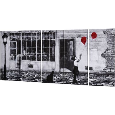 Homcom Art mural en toile avec fille en pin - Ensemble de 5 pièces - Décoration maison et bureau - Publicité Homcom Art mural en toile avec fille en pin - Ensemble de 5 pièces - Décoration maison et bureau - Publicité
