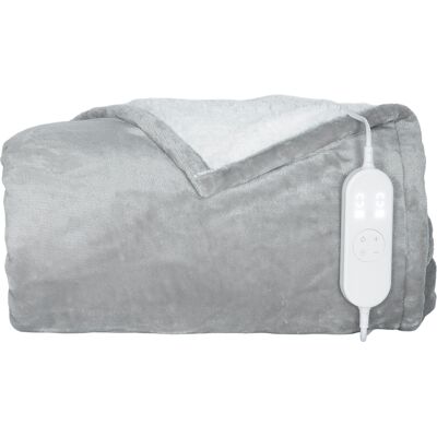 HOMCOM Couverture chauffante, plaid chauffant, 10 niveaux de chauffage, minuterie 10H, lavable en machine, 180x130cm, gris - Publicité HOMCOM Couverture chauffante, plaid chauffant, 10 niveaux de chauffage, minuterie 10H, lavable en machine, 180x130cm, gris - Publicité