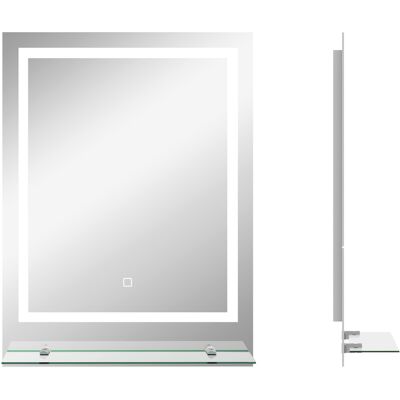 kleankin Miroir Mural LED Rectangulaire Luminosité Réglable pour Salle de Bain 70x50cm Aosom France - Publicité kleankin Miroir Mural LED Rectangulaire Luminosité Réglable pour Salle de Bain 70x50cm Aosom France - Publicité